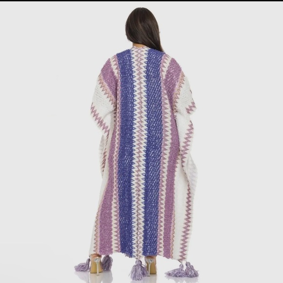 Boho Chic Chevron knit Kimono one size fit most - Picture 8 of 10